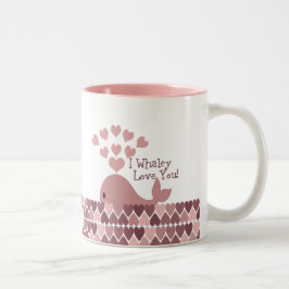 Cute I whaley love you! design Tweekleurige Koffiemok