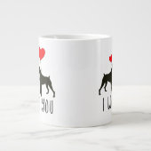 Cute I Wof You | Boxer Dog Grote Koffiekop (Voorkant)