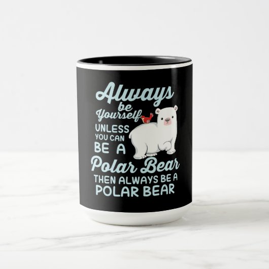 Cute Ice Beer A Polar Beer Lover Mok (Midden)