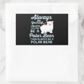 Cute Ice Beer A Polar Beer Lover Rechthoekige Sticker (Tas)