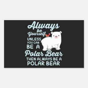 Cute Ice Beer A Polar Beer Lover Rechthoekige Sticker