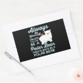 Cute Ice Beer A Polar Beer Lover Rechthoekige Sticker (Envelop)
