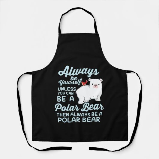 Cute Ice Beer A Polar Beer Lover Schort (Voorkant)
