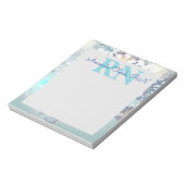 Cute Ice Blue Snowflake Persoonlijke naam RN Verpl Notitieblok (Linkerzijde)