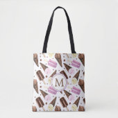 Cute Ice Cone Pattern Monogram Tote Bag (Voorkant)