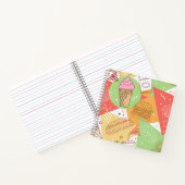 Cute Ice cream Abstract pattern for kids pink Notitieboek (Binnen)