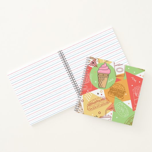 Cute Ice cream Abstract pattern for kids pink Notitieboek (Binnen)