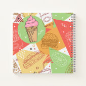 Cute Ice cream Abstract pattern for kids pink Notitieboek (Achterkant)