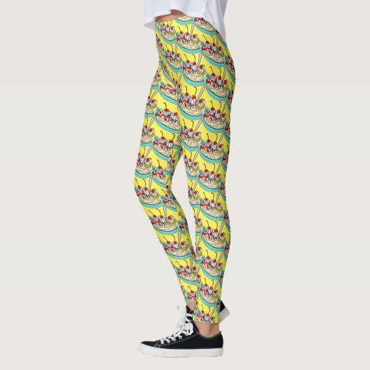 Cute Ice Cream Banana Split Leggings (Links)