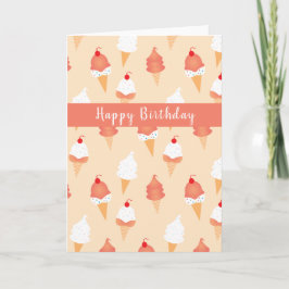 Cute Ice Cream bevat een spruitpatroon Kaart