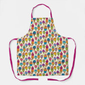 Cute Ice Cream bevat wit dessert patroon Schort (Voorkant)