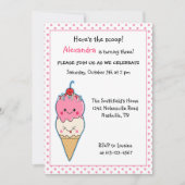 Cute Ice Cream Birthday Kaart (Voorkant)