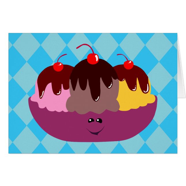 Cute Ice Cream Bowl (Voorkant Horizontaal)