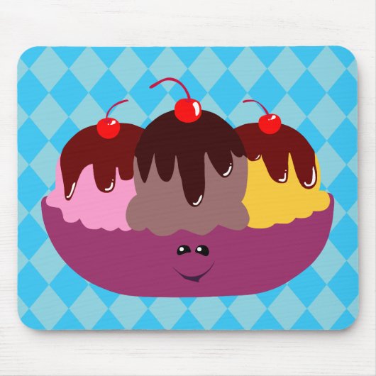 Cute Ice Cream Bowl Muismat (Voorkant)
