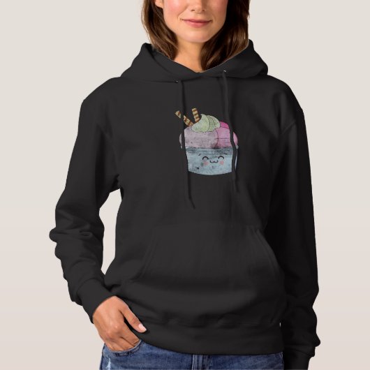 Cute Ice Cream Cat Summer Dessert Kittens Hoodie (Voorkant)