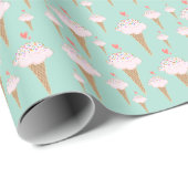 Cute Ice Cream Cone Cadeaupapier (Rol Hoek)