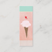Cute Ice Cream Cone Calling Card Contactkaartje (Voorkant)