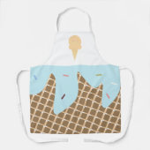 Cute Ice Cream Cone Melting Pink Sprinkles Blue Schort (Voorkant)