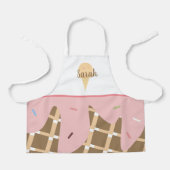Cute Ice Cream Cone Melting Pink Sprinkles Roze Schort (Voorkant)
