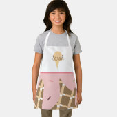 Cute Ice Cream Cone Melting Pink Sprinkles Roze Schort (Insitu)