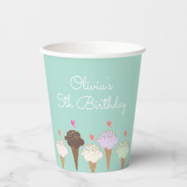 Cute Ice Cream Cone Papieren Bekers