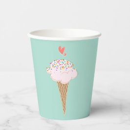 Cute Ice Cream Cone Papieren Bekers