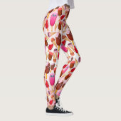 Cute Ice Cream Cone Popsiche Monogram Sweets Leggings (Rechts)