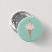 Cute Ice Cream Cone Ronde Button 3,2 Cm (Voorkant /achterkant)