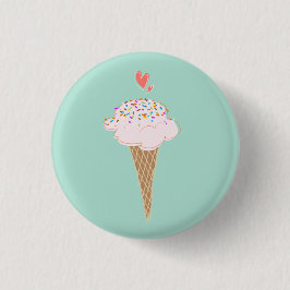 Cute Ice Cream Cone Ronde Button 3,2 Cm