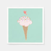 Cute Ice Cream Cone Servet (Voorkant)