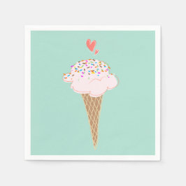 Cute Ice Cream Cone Servet