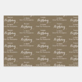 Cute Ice Cream Cone Whimsical Neapolitan Patroon Inpakpapier Vel (Voorkant)