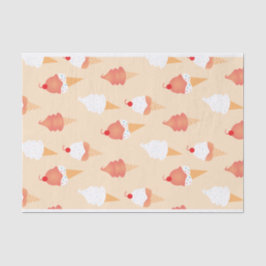 Cute Ice Cream Cone with Sprinkles Pattern Tissuepapier
