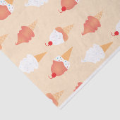 Cute Ice Cream Cone with Sprinkles Pattern Tissuepapier (Detail)
