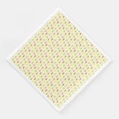 Cute Ice Cream Cones Popsicle Ice Blocks on Yellow Servet (Hoek)