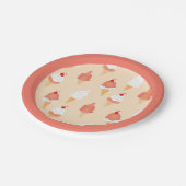 Cute Ice Cream Cones Sprinkles Cherries Papieren Bordje (Gekanteld)