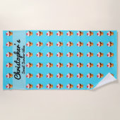 Cute Ice Cream Heart Beach Towel Strandlaken (Voorkant)