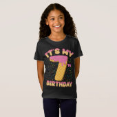 Cute Ice Cream Het is mijn 7e verjaardag 7 jaar me T-shirt (Voorkant volledig)