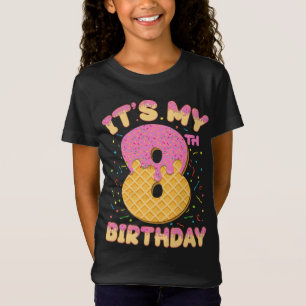 Cute Ice Cream Het is mijn 8e verjaardag, 8 jaar m T-shirt