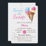 Cute Ice Cream Kids Birthday Party Invision Kaart<br><div class="desc">kinder zomerfoto van cupcake cutiees@mygrafico.com</div>