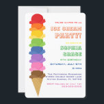 Cute Ice Cream Kids Birthday Party Invision Kaart<br><div class="desc">kinder zomerpartijafbeeldingen van LILLY BIMBLE@mygrafico.com</div>