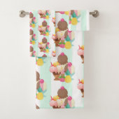 Cute Ice Cream Pattern Bad Handdoek (Insitu)