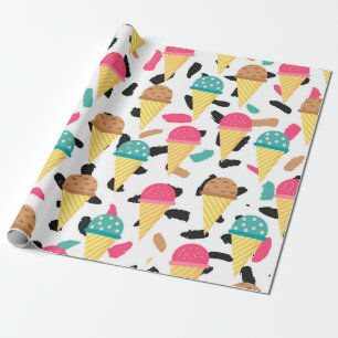Cute Ice Cream Pattern Cadeaupapier