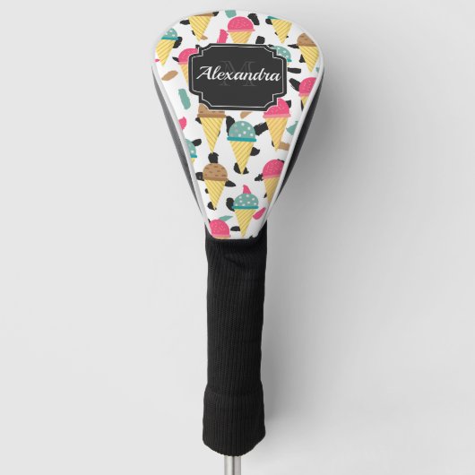 Cute Ice Cream Pattern Golfheadcover (Voorkant)
