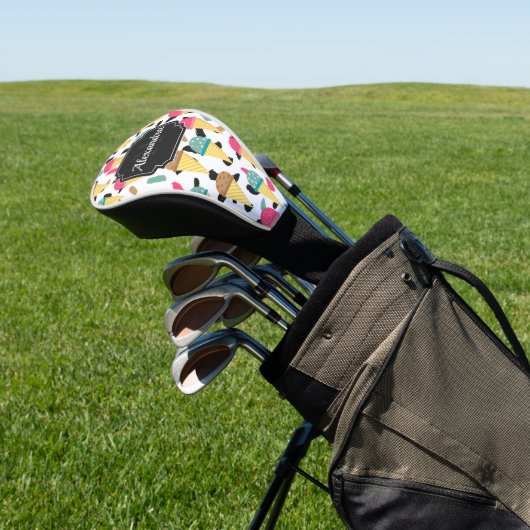 Cute Ice Cream Pattern Golfheadcover (Insitu)