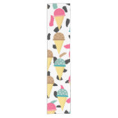 Cute Ice Cream Pattern Korte Tafelloper (Voorkant)