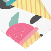Cute Ice Cream Pattern Korte Tafelloper (Hoek)