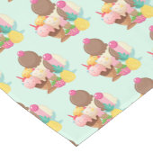 Cute Ice Cream Pattern Korte Tafelloper (Hoek)