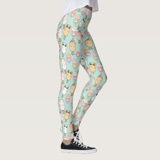 Cute Ice Cream Pattern-Leggings Leggings (Rechts)