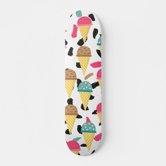Cute Ice Cream Pattern Persoonlijk Skateboard (Voorkant)